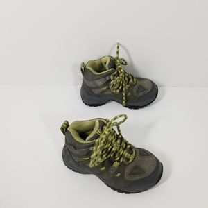 L.L. Bean Gray and Lime Green Kids Hiking Boots
